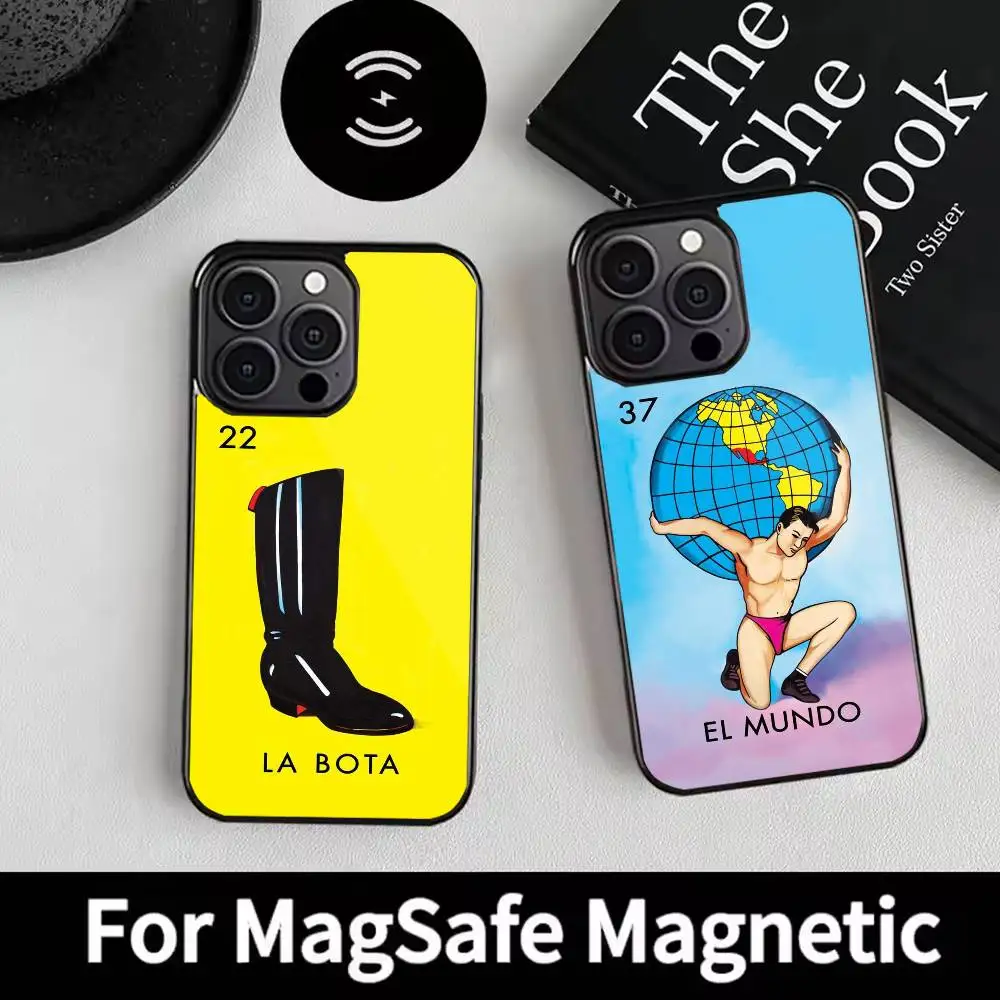 M-Mexican Bingo Loterias Phone Case For iPhone 17 16 15 14 13 12 Pro Max Plus for Magsafe Mirror Wireless Magnetic Cover
M-Mexican Bingo Loterias Phone Case For iPhone 17 16 15 14 13 12 Pro Max Plus for Magsafe Mirror Wireless Magnetic Cover