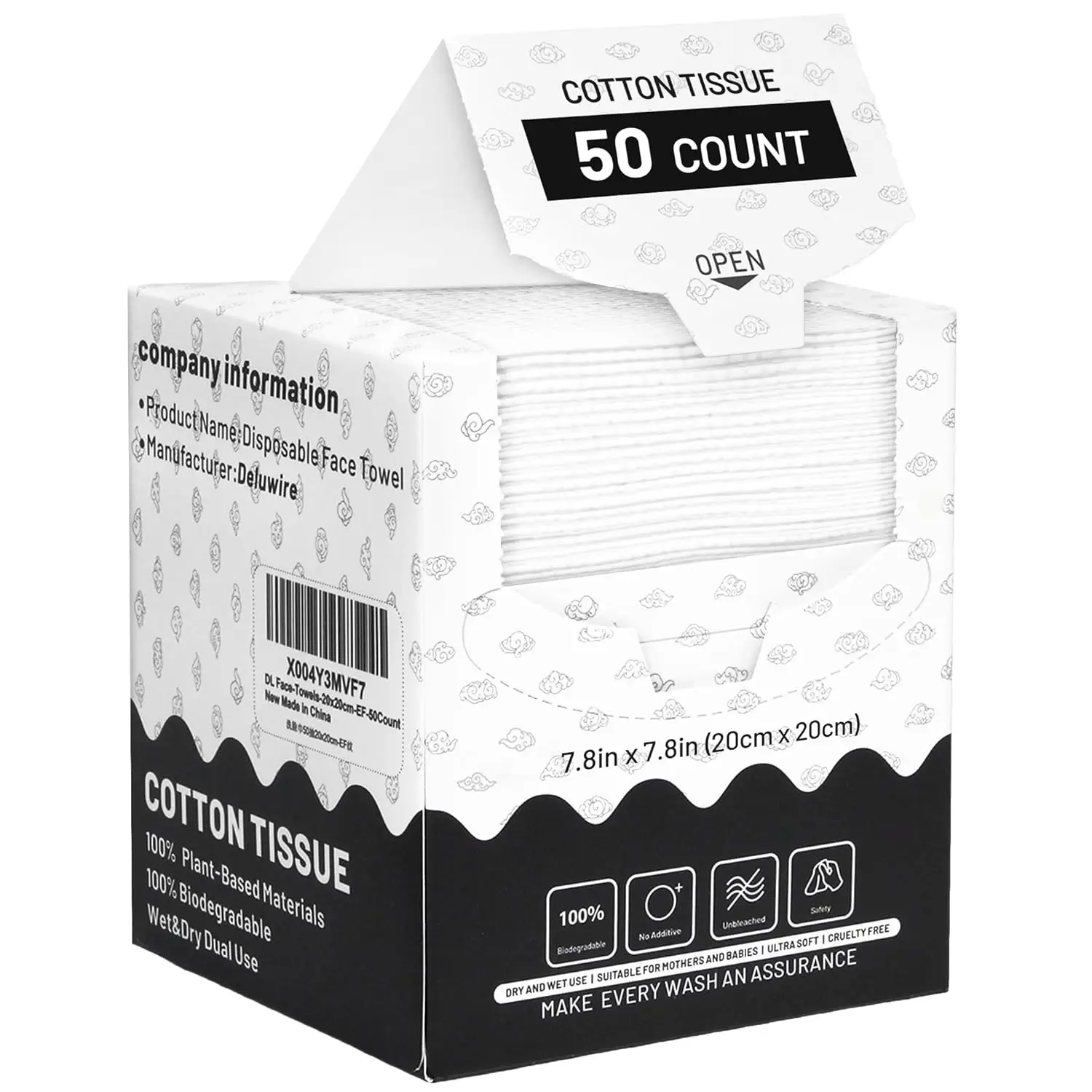 Disposable Face Towels 7.8'×7.8', 50 Count Ultra Soft Thick Biodegradable Facial Towels, Plant Fiber Dry Wipes for Sensitive Ski
Disposable Face Towels 7.8'×7.8', 50 Count Ultra Soft Thick Biodegradable Facial Towels, Plant Fiber Dry Wipes for Sensitive Ski