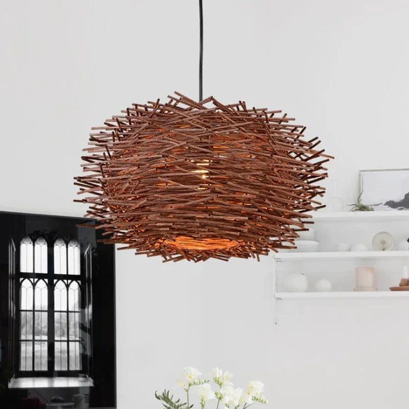 Chinese Retro Bird's Nest Woven Rattan Pendant Light Restaurant Coffee Shop Bar Decoration Rattan Pendant Light
Chinese Retro Bird's Nest Woven Rattan Pendant Light Restaurant Coffee Shop Bar Decoration Rattan Pendant Light