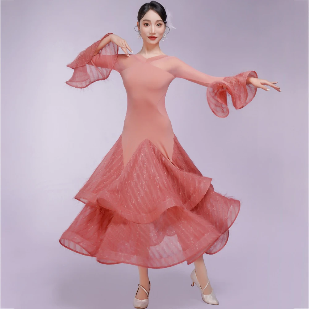 Waltz Dance White High Quality Dress New Trumpet Sleeve Charming Grapefruit Powder Elegant Women Luxury Ballroom Dance Black
Waltz Dance White High Quality Dress New Trumpet Sleeve Charming Grapefruit Powder Elegant Women Luxury Ballroom Dance Black