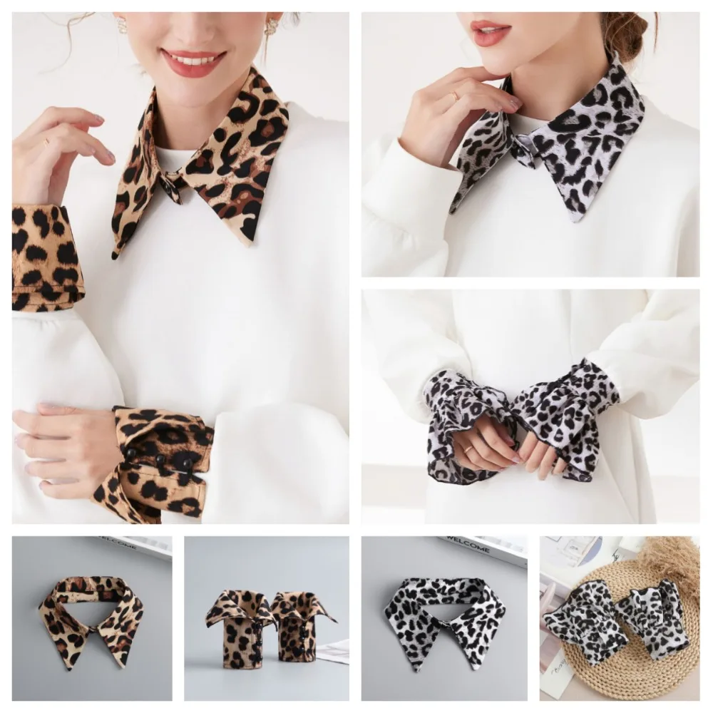 Detachable Leopard Print Shirt Fake Collar Comfortable Decorative Fake Hand Sleeves Easy To Wear Commute False Wrist Cuffs
Detachable Leopard Print Shirt Fake Collar Comfortable Decorative Fake Hand Sleeves Easy To Wear Commute False Wrist Cuffs