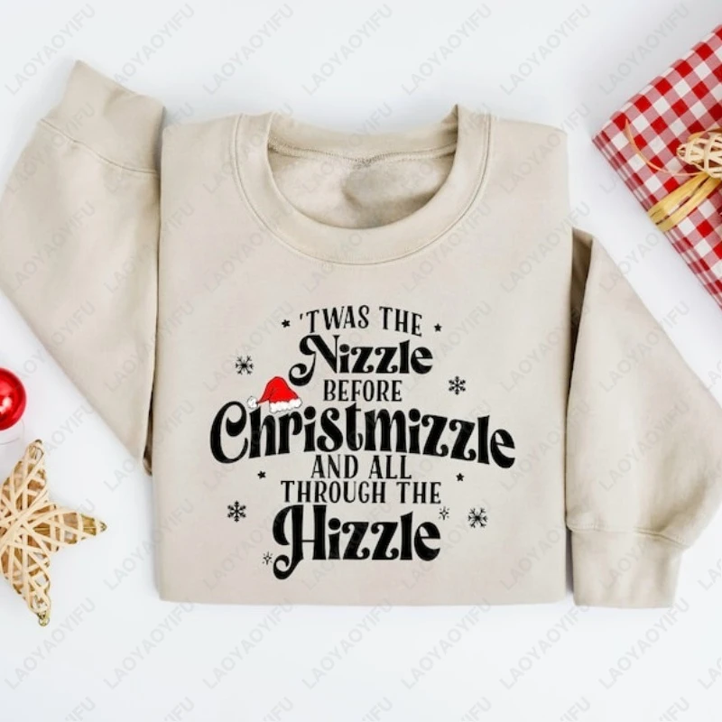 Толстовка Twas The Nizzle Before Christmasmizzle, забавная рождественская шапка, толстовка в подарок Санта-унисекс, пуловер с круглым вырезом
Толстовка Twas The Nizzle Before Christmasmizzle, забавная рождественская шапка, толстовка в подарок Санта-унисекс, пуловер с круглым вырезом