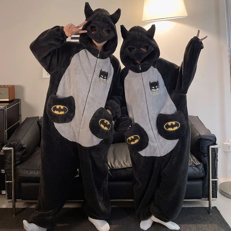 Kigurumi Adulte Onesie Pajamas Couple Sleepwear Cartoon Bat Coral Fleece Pijama Winter Warm Thick Costume Outdoor Loungewear
Kigurumi Adulte Onesie Pajamas Couple Sleepwear Cartoon Bat Coral Fleece Pijama Winter Warm Thick Costume Outdoor Loungewear