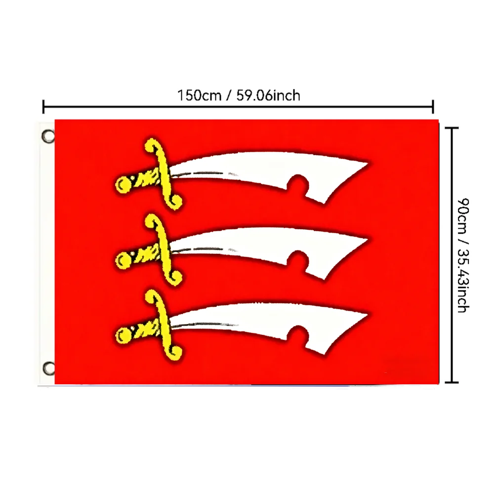 ESSEX FLAG England County Flag British Banner 2x3FT 3x5FT with Three Seaxes Crest for Outdoor Indoor Decor UK Counties Flags
ESSEX FLAG England County Flag British Banner 2x3FT 3x5FT with Three Seaxes Crest for Outdoor Indoor Decor UK Counties Flags