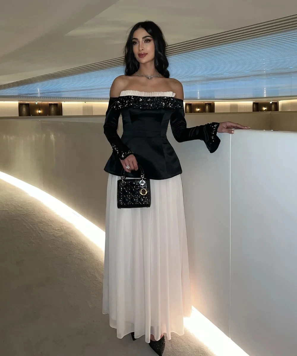 Formal Black Long Sleeves Bespoke Occasion Gown Evening Dresses Pastrol Unisex Jersey Retro Dubai Saudi Arabic Prom Customized
Formal Black Long Sleeves Bespoke Occasion Gown Evening Dresses Pastrol Unisex Jersey Retro Dubai Saudi Arabic Prom Customized