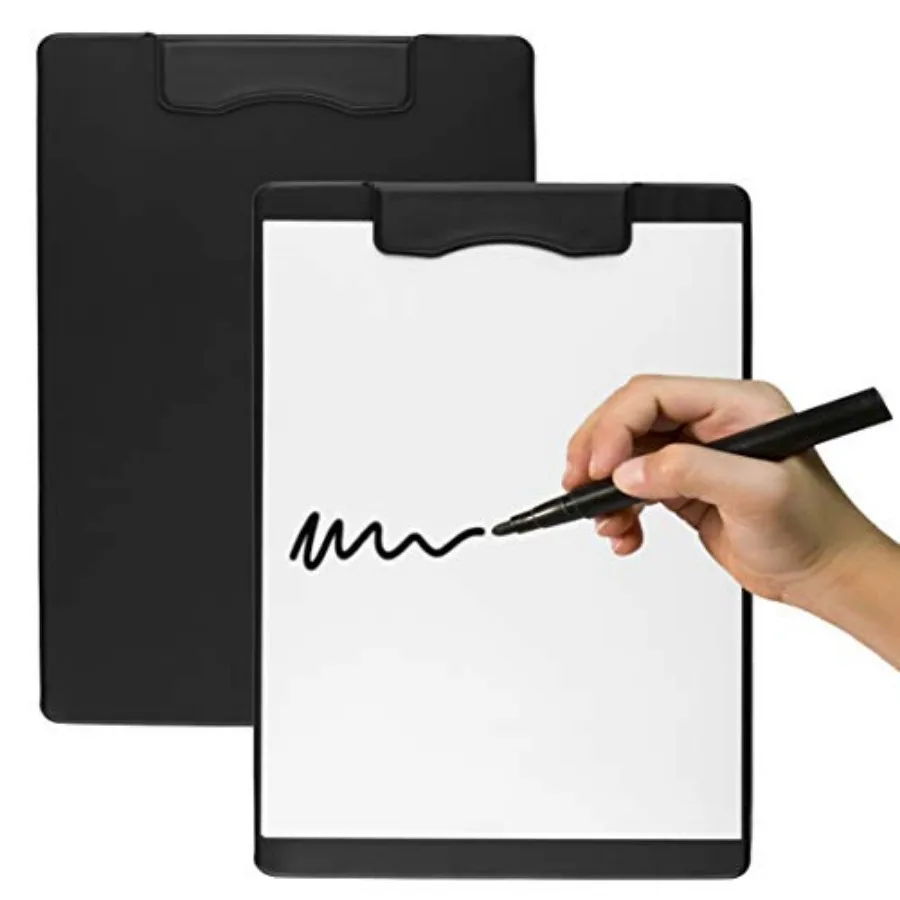 Set of 2 - Paper Size Magnetic Clipboards with Magnetic Profile, Standard A4 Document and Letter Holder, Size 9'' x 12.5''
Set of 2 - Paper Size Magnetic Clipboards with Magnetic Profile, Standard A4 Document and Letter Holder, Size 9'' x 12.5''