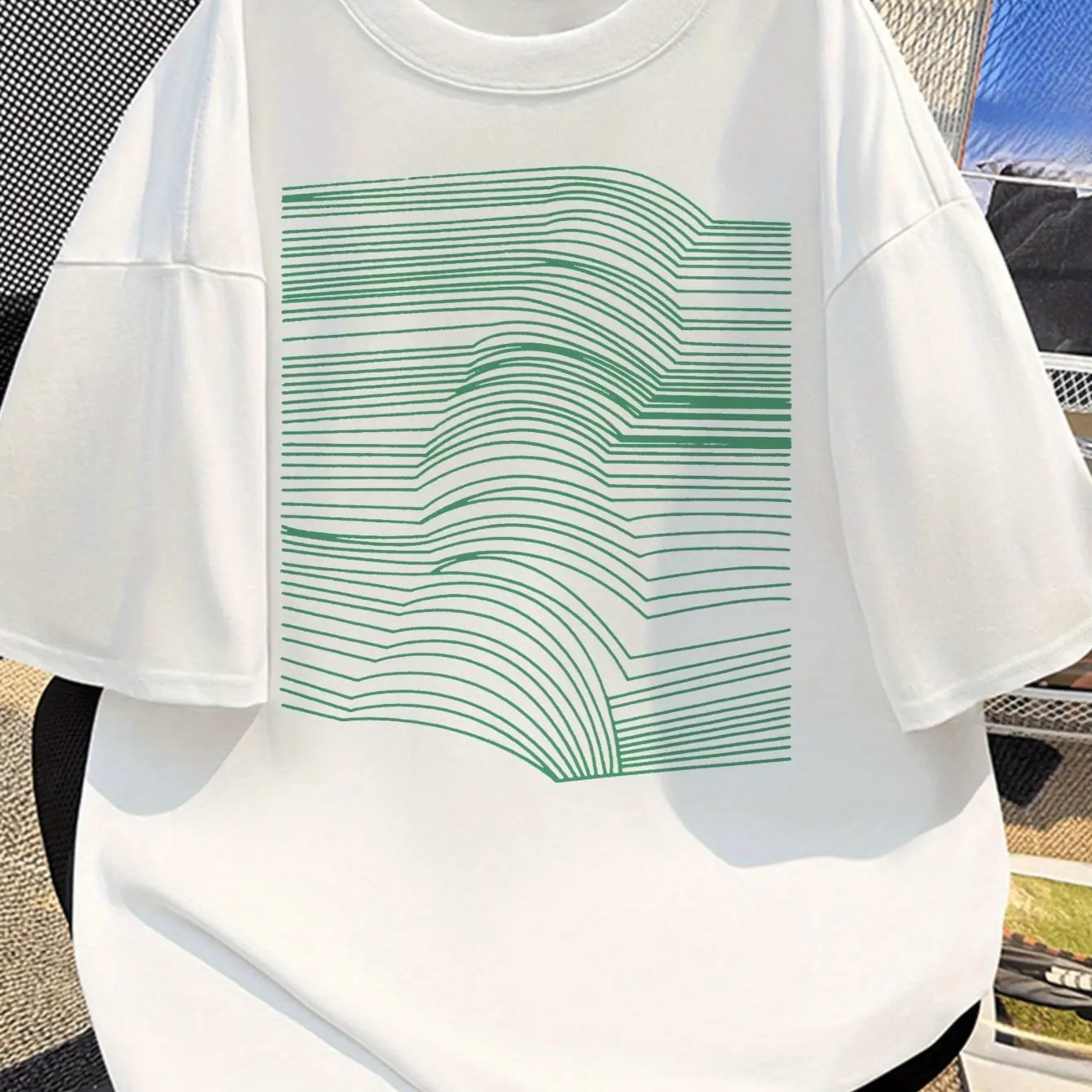 Men and Women White Green Abstract Line Art Print T-shirt Cotton Short Sleeve Round Neck Casual Summer Tee Men Clothing
Men and Women White Green Abstract Line Art Print T-shirt Cotton Short Sleeve Round Neck Casual Summer Tee Men Clothing