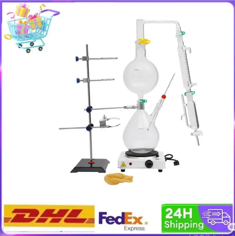 1000W 110V 2000ml Essential Oil Extraction Glass Separator Device Dew Distillation Equipment Water Distiller Machine Kits
1000W 110V 2000ml Essential Oil Extraction Glass Separator Device Dew Distillation Equipment Water Distiller Machine Kits