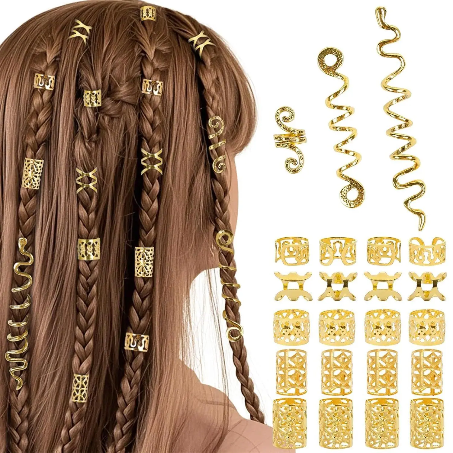 23 Pcs Hollow Metal DIY Hair Extension Rings Dreadlock Braid Wig Decoration Accessories Non Slip Strong Grip
23 Pcs Hollow Metal DIY Hair Extension Rings Dreadlock Braid Wig Decoration Accessories Non Slip Strong Grip
