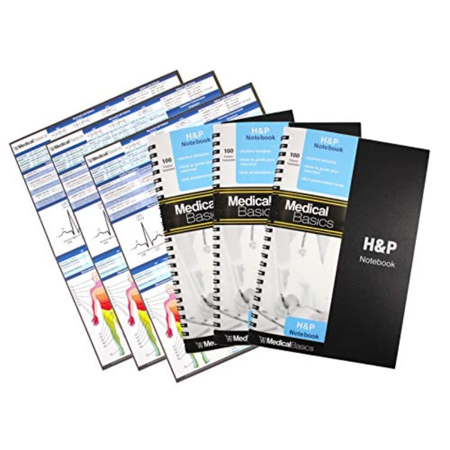 HandP Notebook 3 Pack - Medical History and Physical Notebook 100 Medical templates with Perforations
HandP Notebook 3 Pack - Medical History and Physical Notebook 100 Medical templates with Perforations