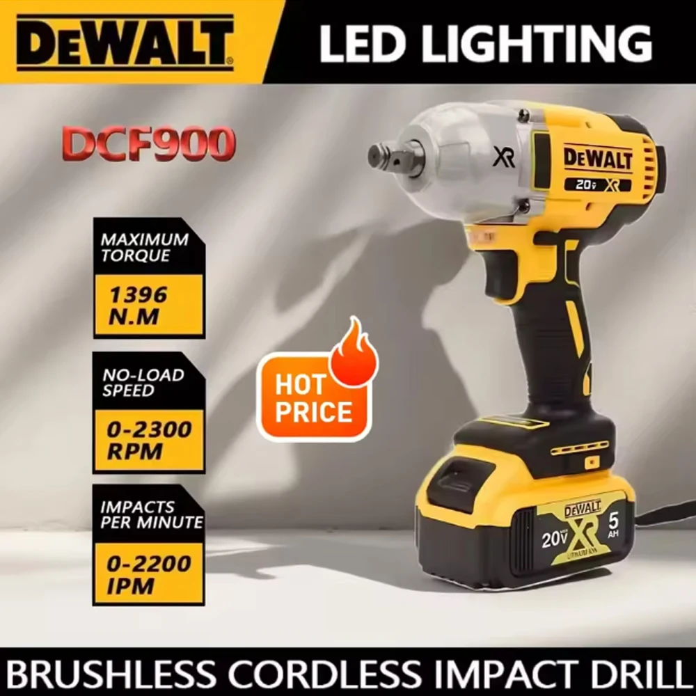 DeWalt DCF900 High Torque Brushless 20V Electric Impact Wrench Lithium Battery Powered Electric Durable For Professiona
DeWalt DCF900 High Torque Brushless 20V Electric Impact Wrench Lithium Battery Powered Electric Durable For Professiona