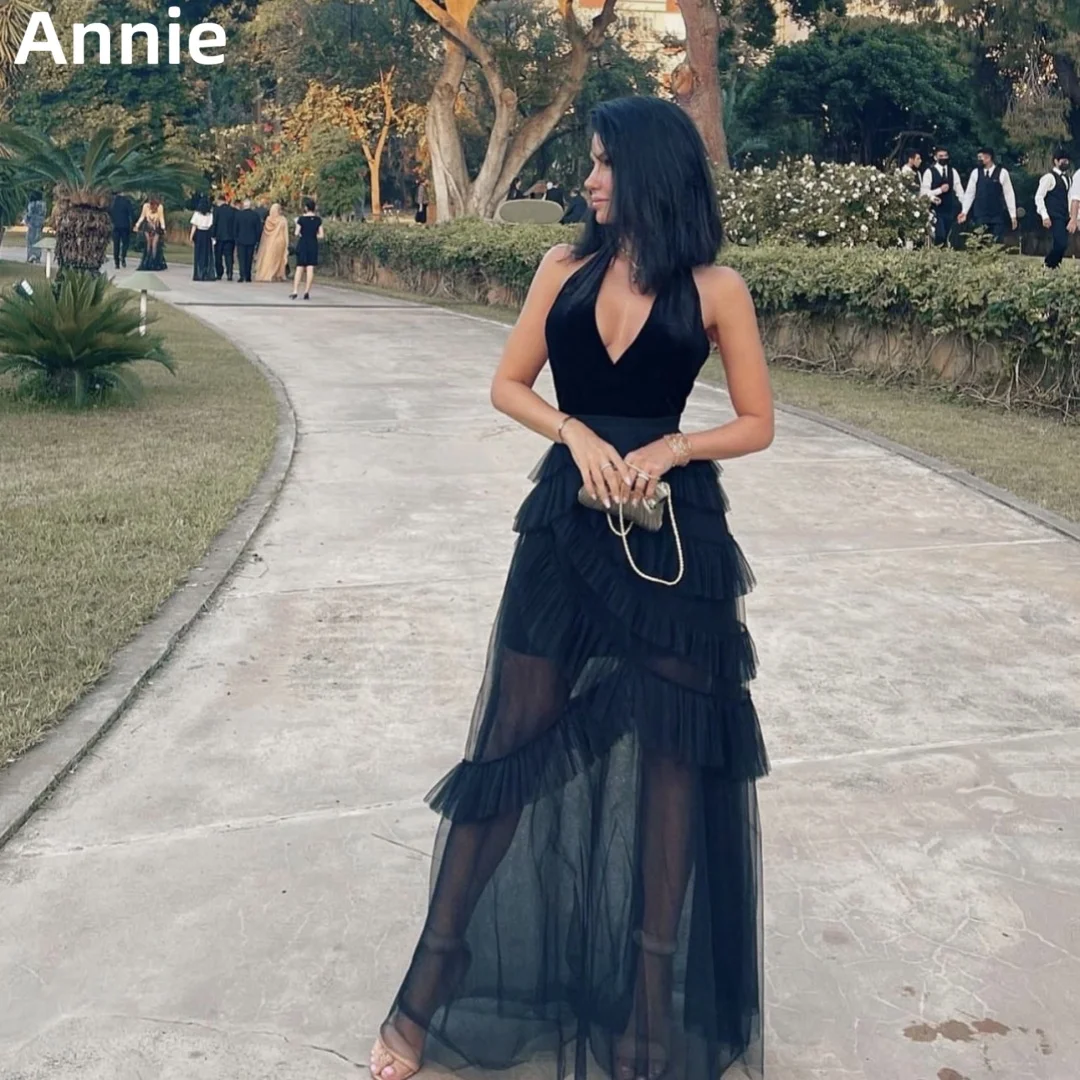Annie Black Prom Dresses Sexy Tulle Backless 2024 Evening Dress فساتين السهرة Custom Dress Formal Occasions Party Dresses
Annie Black Prom Dresses Sexy Tulle Backless 2024 Evening Dress فساتين السهرة Custom Dress Formal Occasions Party Dresses