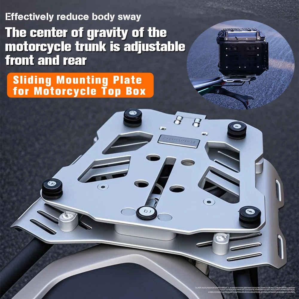 Sliding Mounting Plate for Motorcycle Top Box Rear Luggage Rack Bracket Plate Trunk Boot Quick Release Base Plate Shelf Holde
Sliding Mounting Plate for Motorcycle Top Box Rear Luggage Rack Bracket Plate Trunk Boot Quick Release Base Plate Shelf Holde