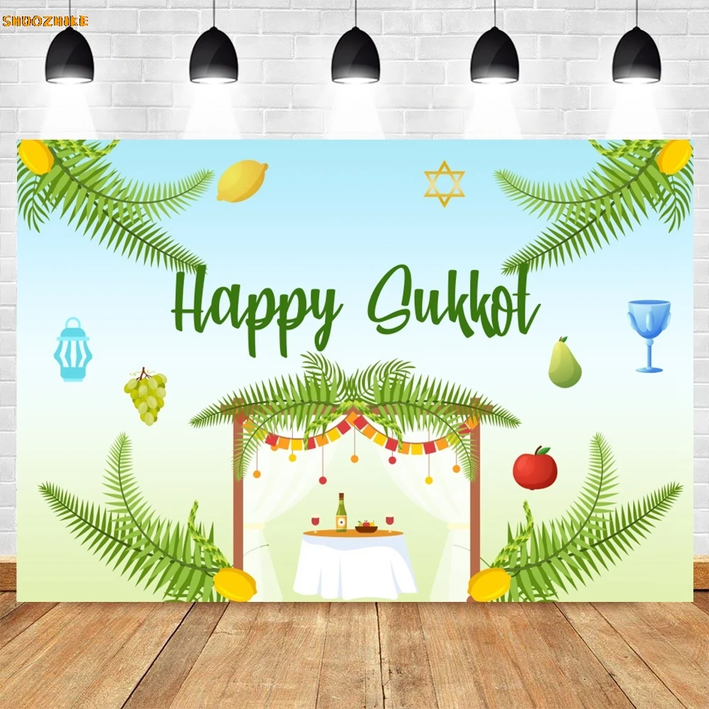 Happy Sukkot Backdrop Sukkah Jewish Religious Holiday Celebrate Festival Party Decor Photography Background Photo Studio Props
Happy Sukkot Backdrop Sukkah Jewish Religious Holiday Celebrate Festival Party Decor Photography Background Photo Studio Props