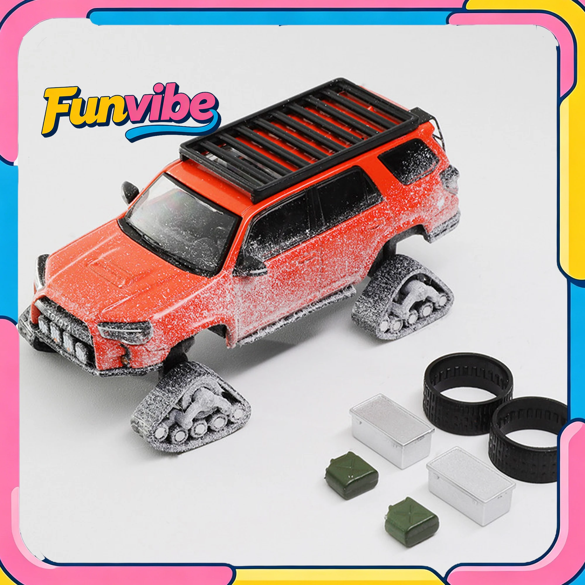 GCD 1/64 Toyota 4Runner Off-road Modified Snow Version Diecast with Accessories Alloy Car Model Simulation Collection Car Toys
GCD 1/64 Toyota 4Runner Off-road Modified Snow Version Diecast with Accessories Alloy Car Model Simulation Collection Car Toys