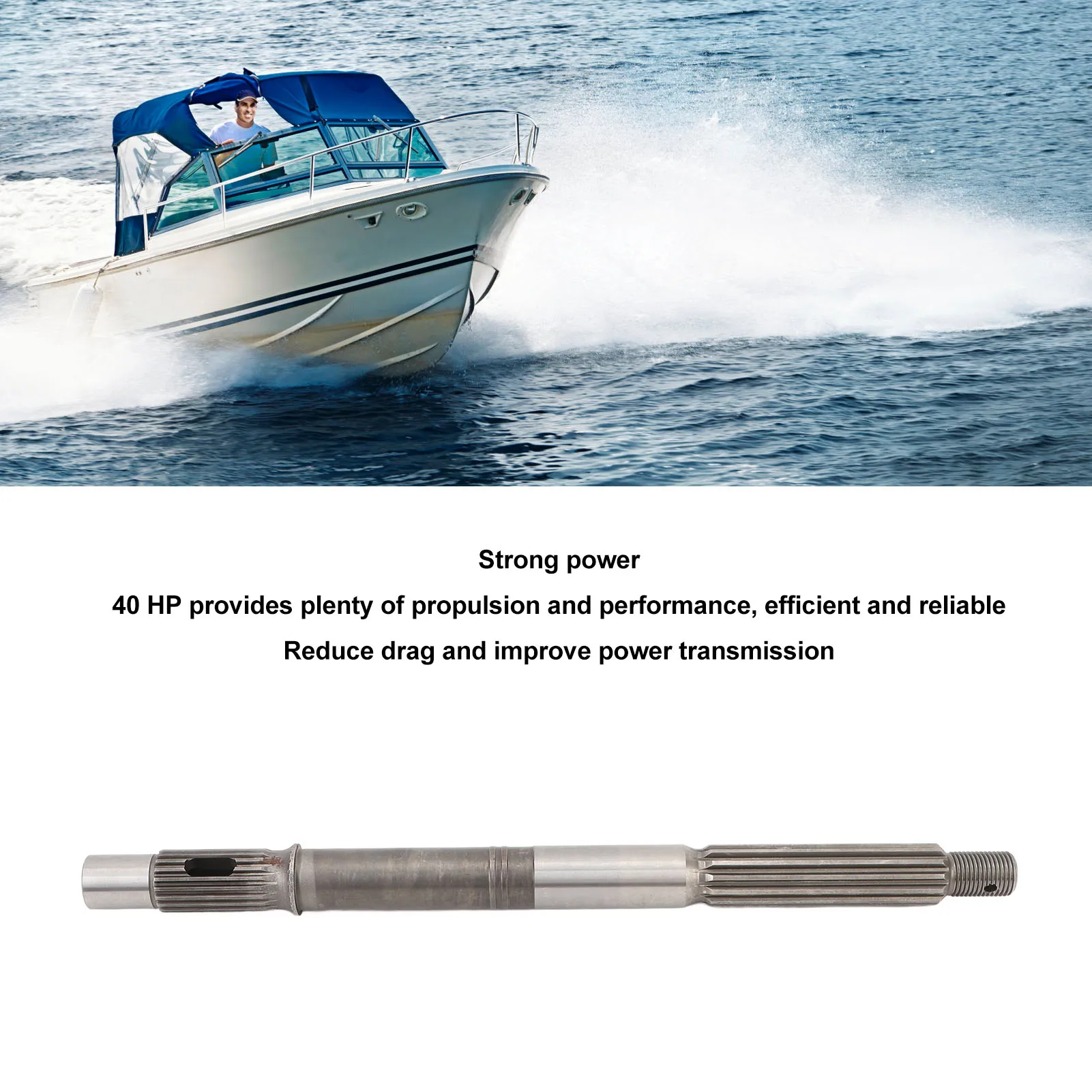Outboard Gearbox Propeller Shaft Stainless Steel High Efficiency Boat Motor Prop Shaft Easy Using for 2 Stroke 40HP Engine
Outboard Gearbox Propeller Shaft Stainless Steel High Efficiency Boat Motor Prop Shaft Easy Using for 2 Stroke 40HP Engine