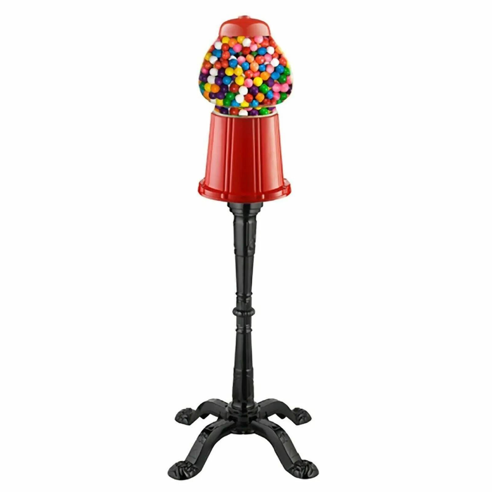 US 15-inch old candy chewing gum machine bank with bracket 37-inch high bracket-
US 15-inch old candy chewing gum machine bank with bracket 37-inch high bracket-