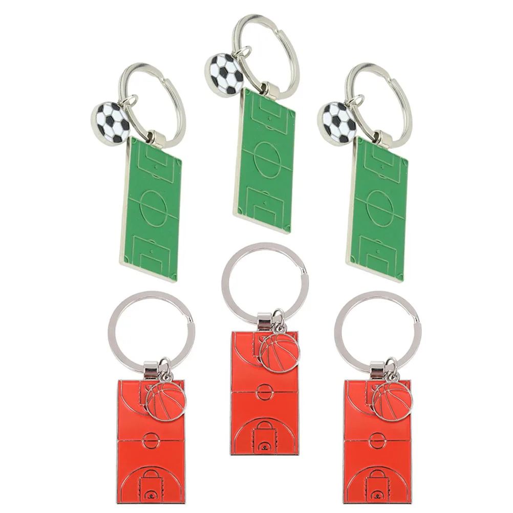 6pcs Football Field Basketball Court Keychains Soccer Zinc Alloy Keyring Lightweight Decorative Pendant for Bag
6pcs Football Field Basketball Court Keychains Soccer Zinc Alloy Keyring Lightweight Decorative Pendant for Bag