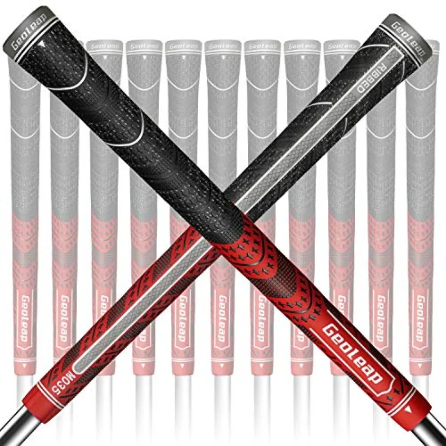 Golf Grips Set of 13 - Back Rib Improved Control for Enhanced Traction and Comfort Multi Compound Rubber and Cord Hybrid Materi
Golf Grips Set of 13 - Back Rib Improved Control for Enhanced Traction and Comfort Multi Compound Rubber and Cord Hybrid Materi