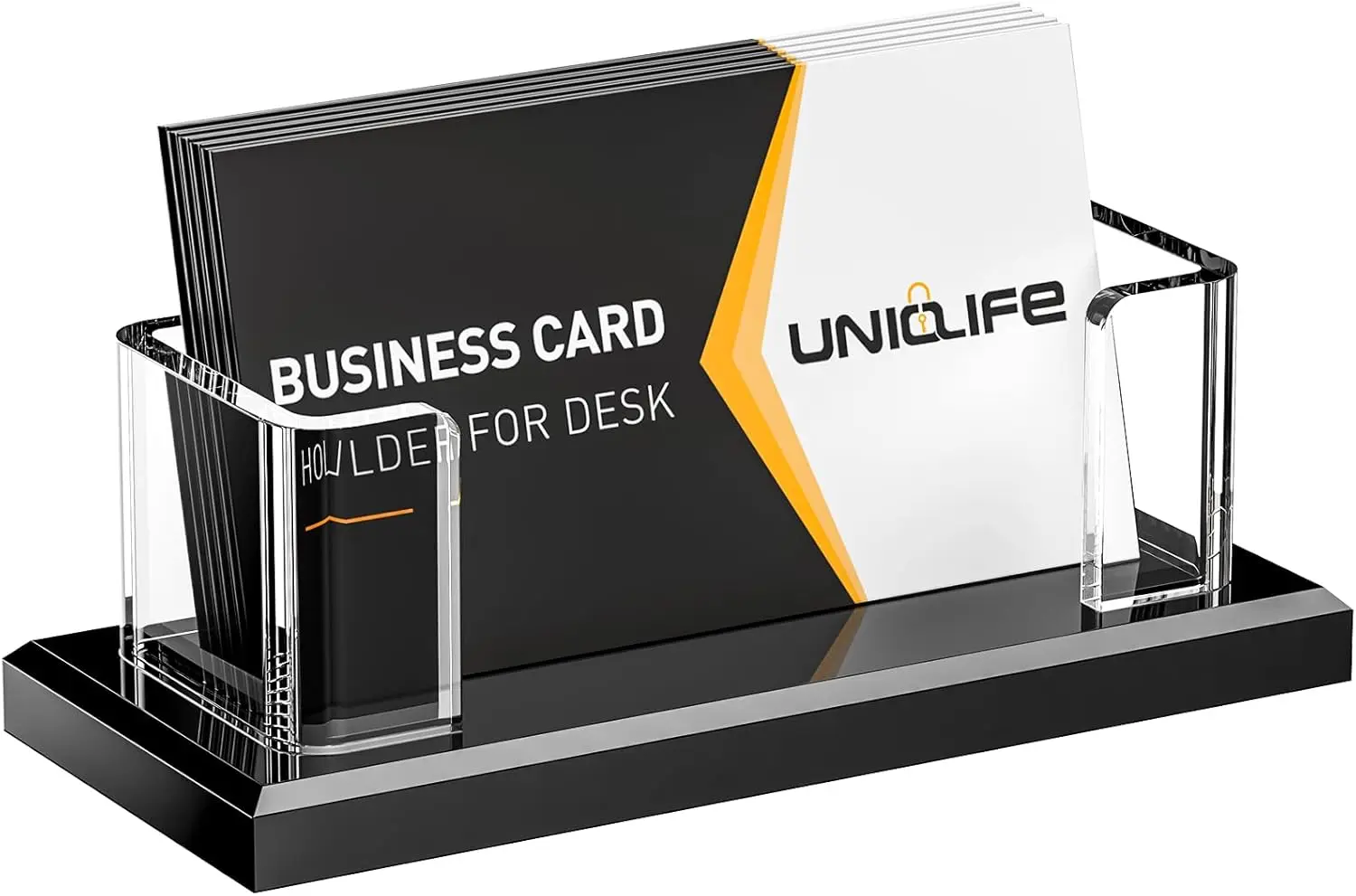 Acrylic Business Card Holder for Desk 1 Slot Clear Horizontal Card Stand with 60 Capacity for Office Home
Acrylic Business Card Holder for Desk 1 Slot Clear Horizontal Card Stand with 60 Capacity for Office Home
