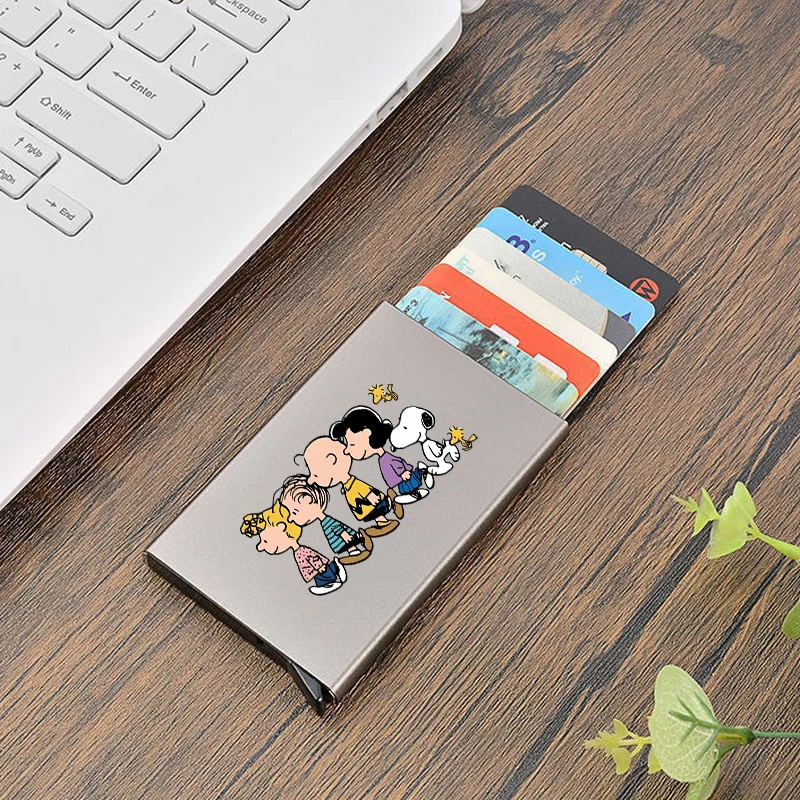 Snoopy Rfid Smart Wallet Card Holder Metal Thin Slim Men Women Wallets Pop Up Minimalist Wallet Small Purse Vallet Walets Gift
Snoopy Rfid Smart Wallet Card Holder Metal Thin Slim Men Women Wallets Pop Up Minimalist Wallet Small Purse Vallet Walets Gift