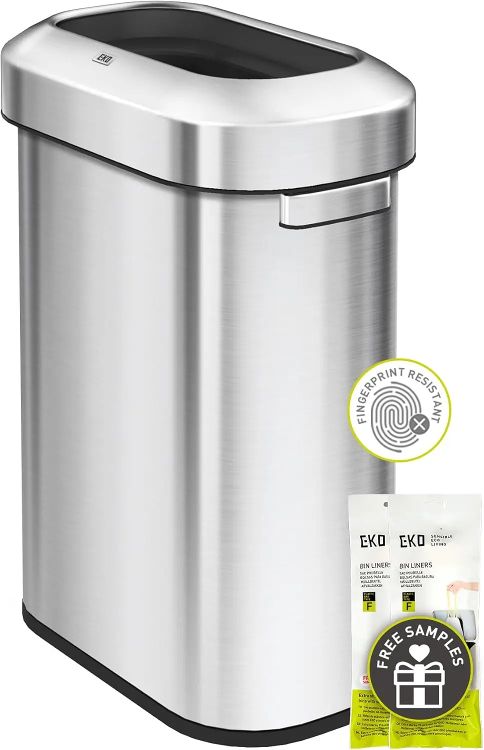 16 Gallon Open Top Stainless Steel Slim Commercial Trash Can for Kitchen, Office, Hotel
16 Gallon Open Top Stainless Steel Slim Commercial Trash Can for Kitchen, Office, Hotel