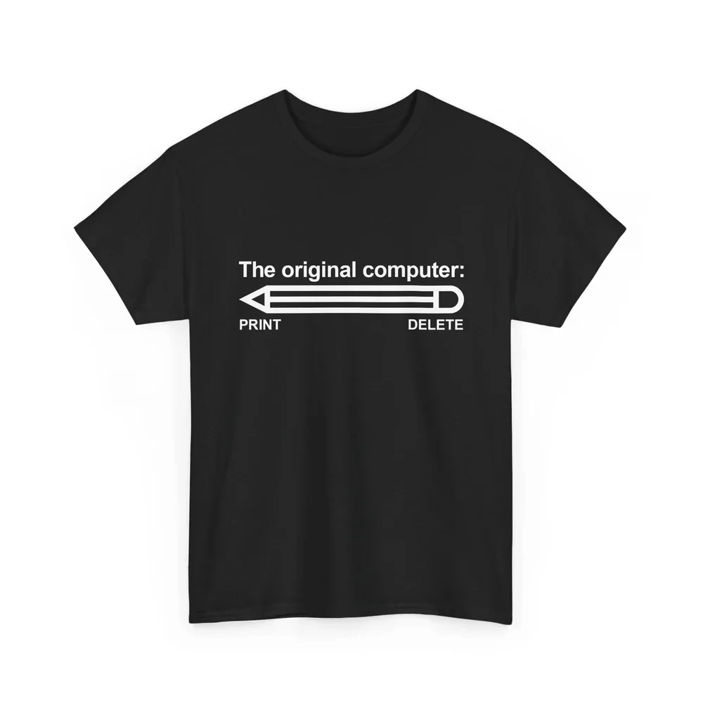 Men The Original Computer Print Delete Funny Pencil Graphic T-Shirt Cotton Short Sleeve O Neck Casual Programmer Geek Tees Tops
Men The Original Computer Print Delete Funny Pencil Graphic T-Shirt Cotton Short Sleeve O Neck Casual Programmer Geek Tees Tops