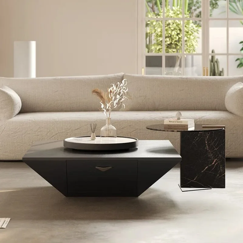 Light luxury square and round coffee table combination modern minimalist creative storage tea table with turntable
Light luxury square and round coffee table combination modern minimalist creative storage tea table with turntable