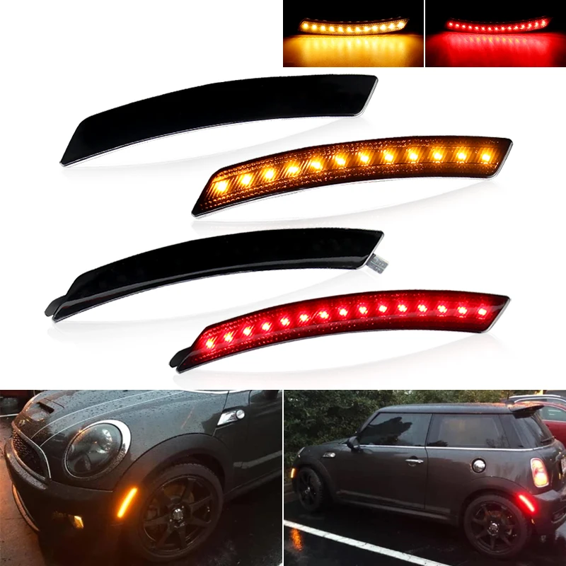 Для 2007-2013/14 MINI Cooper R55 R56 R57 R58 R59 R60 R61 Передний янтарный/задний красный светодиодный бампер Боковые габаритные указатели поворота 12 В
Для 2007-2013/14 MINI Cooper R55 R56 R57 R58 R59 R60 R61 Передний янтарный/задний красный светодиодный бампер Боковые габаритные указатели поворота 12 В