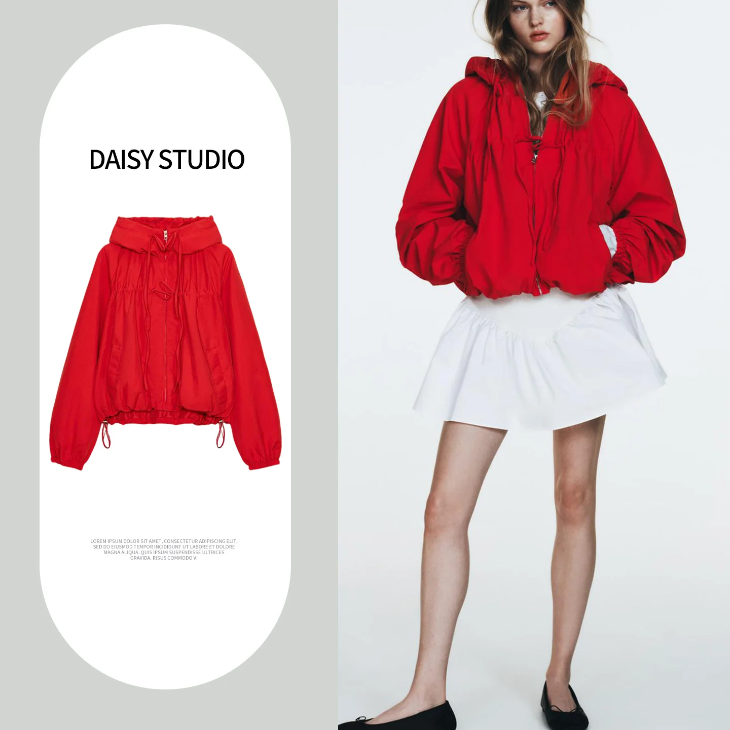 Новинка весенней коллекции: Женская простая нейлоновая куртка свободного кроя с длинными рукавами, воротником-стойкой, капюшоном и узлом, короткая верхняя одежда
Новинка весенней коллекции: Женская простая нейлоновая куртка свободного кроя с длинными рукавами, воротником-стойкой, капюшоном и узлом, короткая верхняя одежда