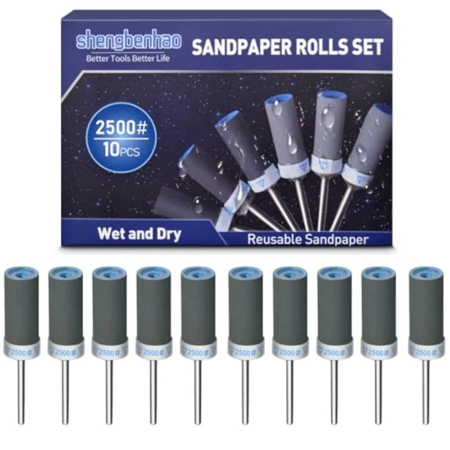 10Pcs Sanding Drums Sandpaper Sticks Set for Dremel Rotary Tool with 1/8" Shank, Sanding Bits Kit Rotary Tool Accessories for M
10Pcs Sanding Drums Sandpaper Sticks Set for Dremel Rotary Tool with 1/8" Shank, Sanding Bits Kit Rotary Tool Accessories for M