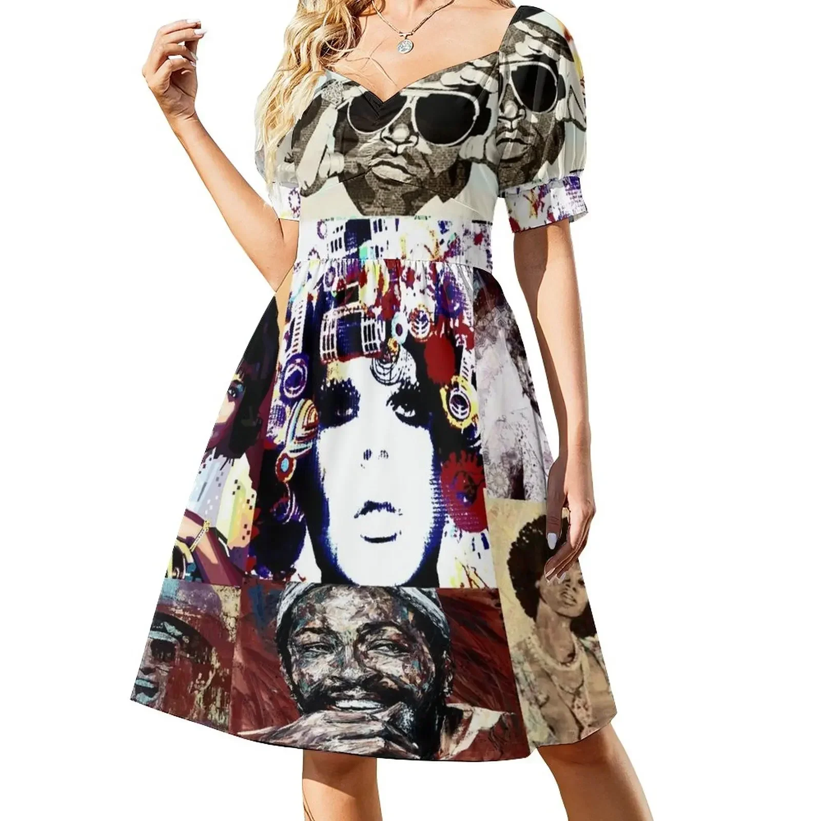 Funk and Soul collage Short-Sleeved Dress Women's summer skirt Long dress woman Dress
Funk and Soul collage Short-Sleeved Dress Women's summer skirt Long dress woman Dress