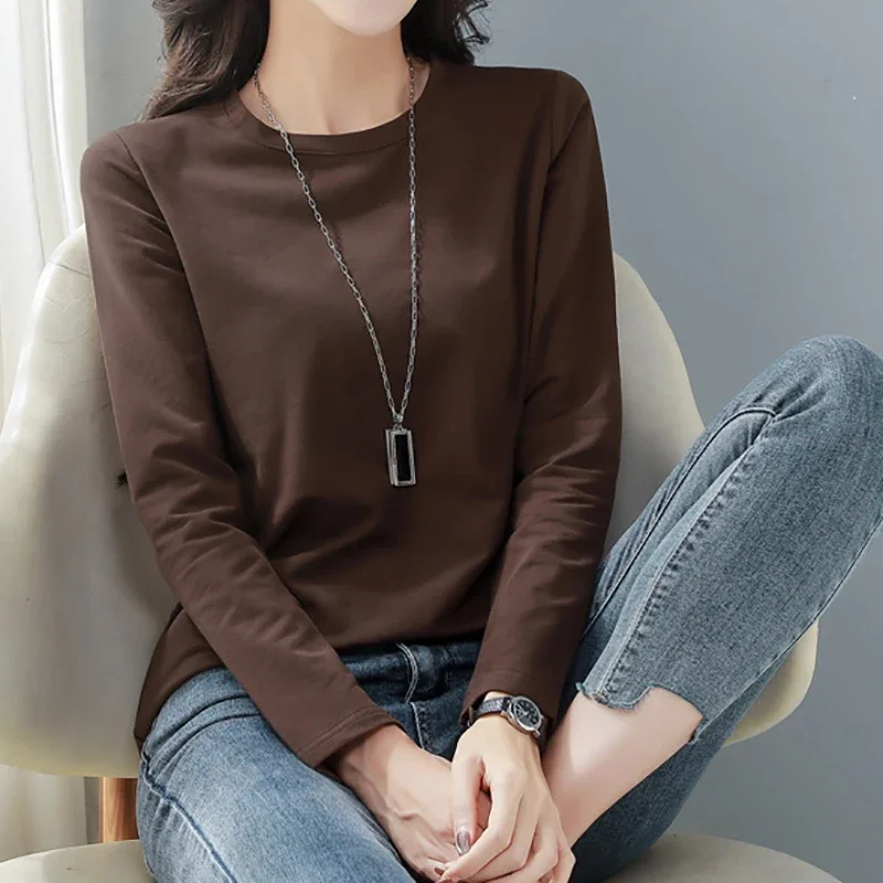 Tee Shirt Femme Korean Casual O Neck T Shirt For Women Autumn Cotton Long Sleeve Top Mujer Basic T Shirts Woman Clothes Camiseta
Tee Shirt Femme Korean Casual O Neck T Shirt For Women Autumn Cotton Long Sleeve Top Mujer Basic T Shirts Woman Clothes Camiseta