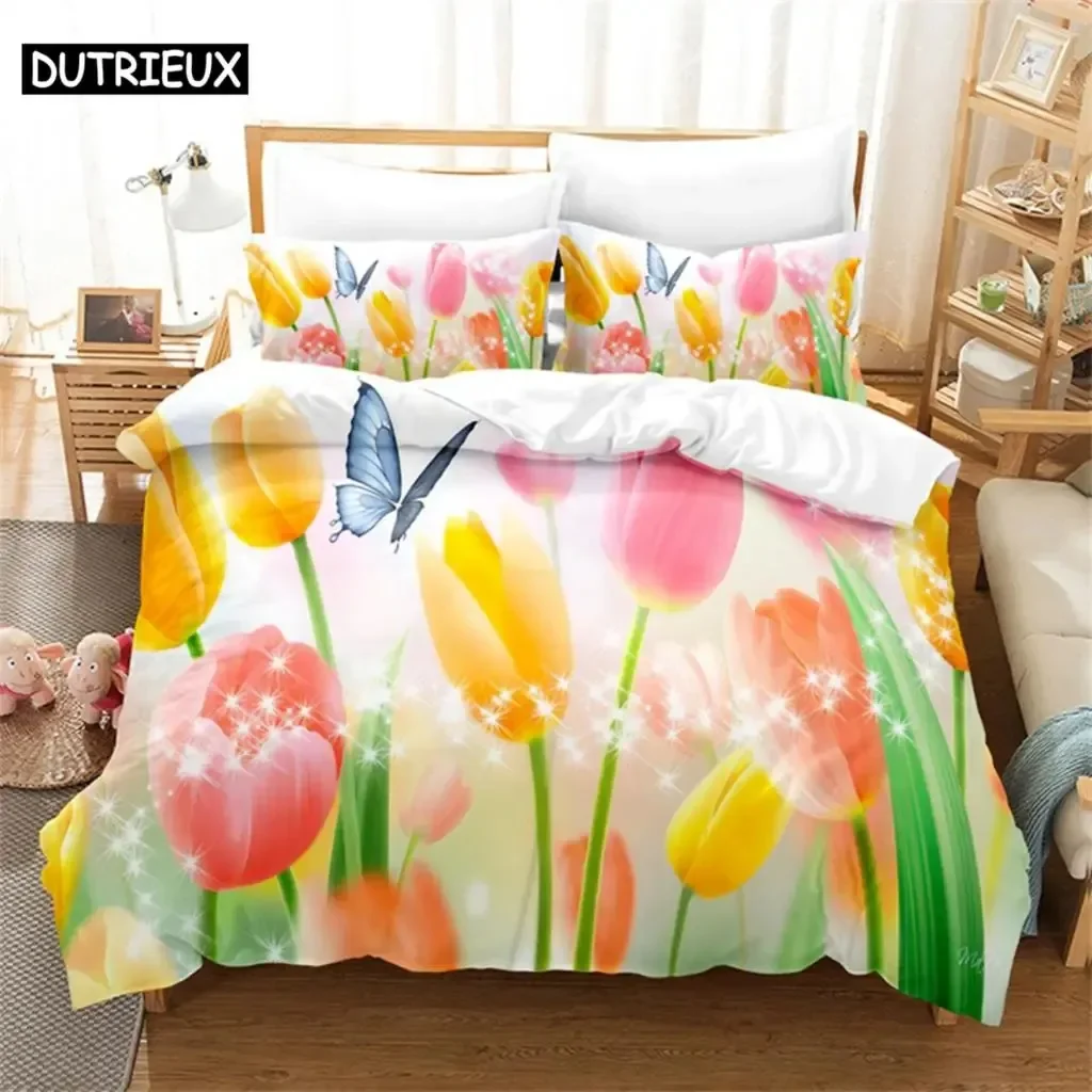 Butterfly Tulip Queen Bedding Set Duvet Cover Kids Bedroom Bed Set Comforter Cover Set King Size Duvet Cover
Butterfly Tulip Queen Bedding Set Duvet Cover Kids Bedroom Bed Set Comforter Cover Set King Size Duvet Cover