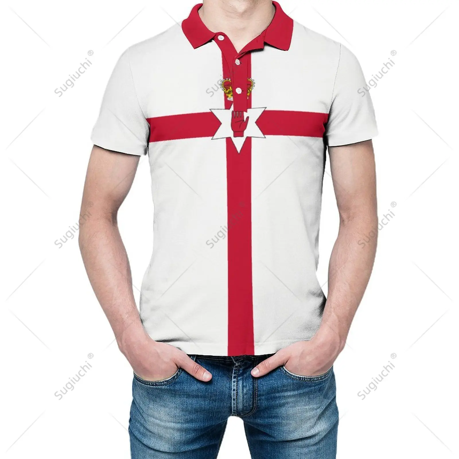 Рубашка-поло унисекс, флаг Северной Ирландии, мужское поло с 3D принтом, модная одежда, спортивные костюмы с короткими рукавами 
Рубашка-поло унисекс, флаг Северной Ирландии, мужское поло с 3D принтом, модная одежда, спортивные костюмы с короткими рукавами