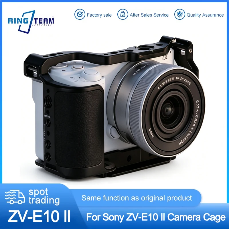 For Sony ZV-E10 II Camera Cage with NATO Rails Protective Expansion Frame Gimbal & Tripod Compatible Shooting Rig Accessory
For Sony ZV-E10 II Camera Cage with NATO Rails Protective Expansion Frame Gimbal & Tripod Compatible Shooting Rig Accessory