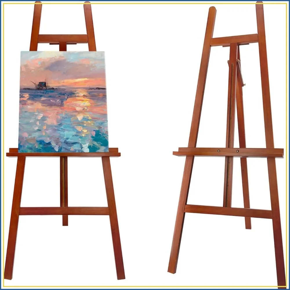 Large A-Frame Wooden Easel, Adjustable Pine Standing Easel Holds Canvas Up to 60'', Solid Wood for Display, Wedding Sign or Painting
Large A-Frame Wooden Easel, Adjustable Pine Standing Easel Holds Canvas Up to 60'', Solid Wood for Display, Wedding Sign or Painting