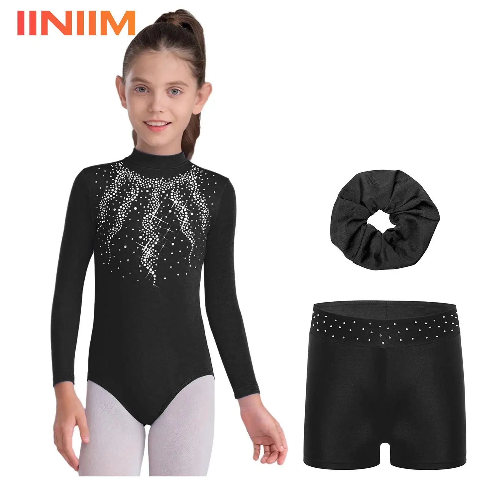 Kids Girls Shiny Rhinestone Gymnastics Artistic Figure Skating Ballet Jersey Leotard Costume with Rhinestones Shorts Hair Band
Kids Girls Shiny Rhinestone Gymnastics Artistic Figure Skating Ballet Jersey Leotard Costume with Rhinestones Shorts Hair Band