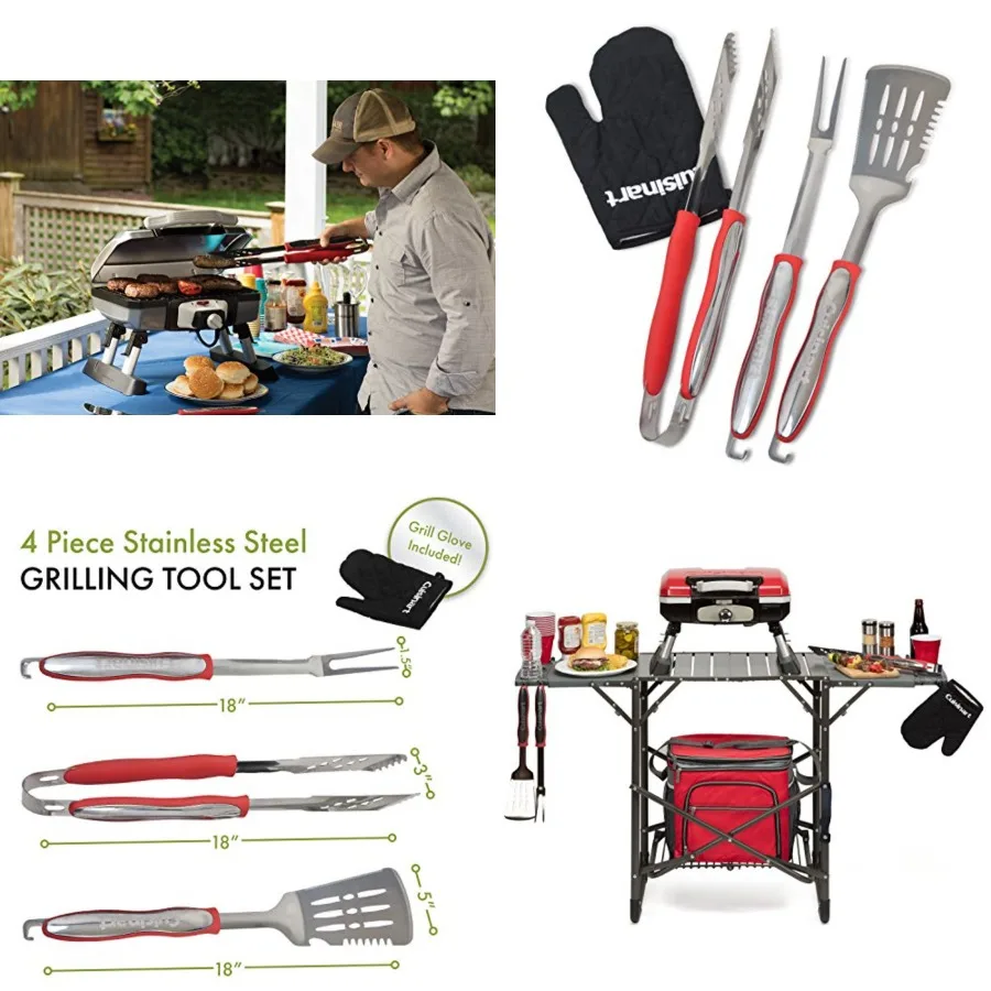 3Piece Stainless Steel BBQ Grilling Tool Set with Grill Glove Outdoor Grill Accessories, Perfect Grilling Gift for Men, Dads Gr
3Piece Stainless Steel BBQ Grilling Tool Set with Grill Glove Outdoor Grill Accessories, Perfect Grilling Gift for Men, Dads Gr