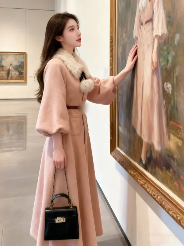 Ele Tailored Woolen Coat Slim Fit Midi Length Belted Sle Korean Faion Winter Exclusive Design Commute Pure Color
Ele Tailored Woolen Coat Slim Fit Midi Length Belted Sle Korean Faion Winter Exclusive Design Commute Pure Color