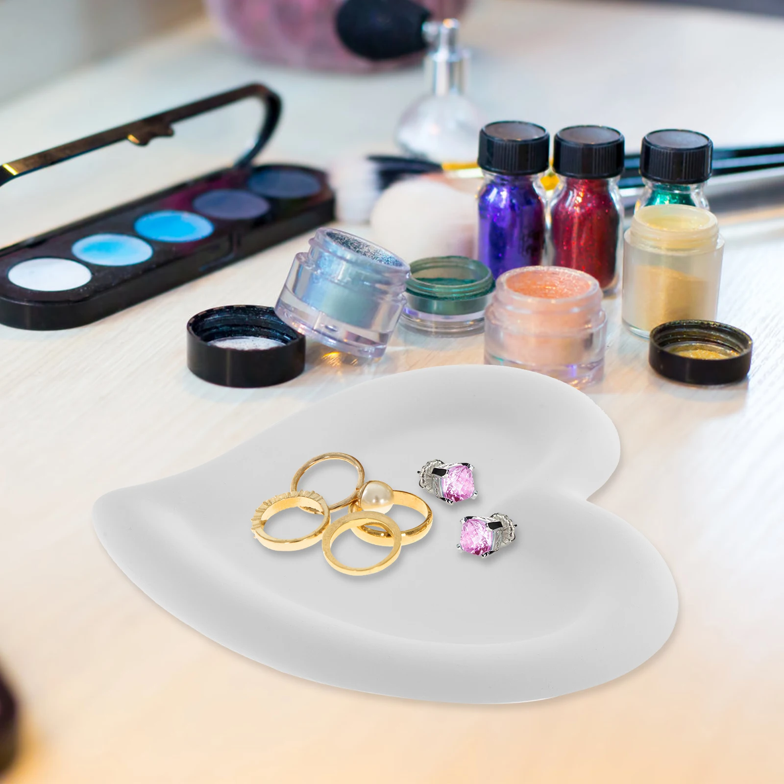 Exquisite Gypsum Jewelry Dish Tray Small Jewelry Holder for Desktop Adorn Ring Earring Necklace Storage Plate Decorative 
Exquisite Gypsum Jewelry Dish Tray Small Jewelry Holder for Desktop Adorn Ring Earring Necklace Storage Plate Decorative