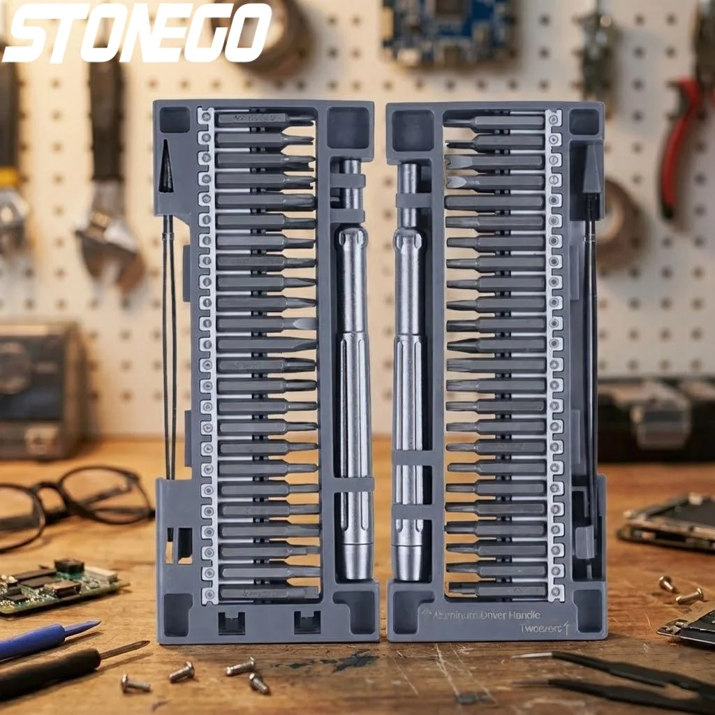 Набор магнитных отверток 50-в-1 с насадками Pentalobe, Y-Tips, Torx, Phillips для ремонта телефонов, ПК, часов
Набор магнитных отверток 50-в-1 с насадками Pentalobe, Y-Tips, Torx, Phillips для ремонта телефонов, ПК, часов