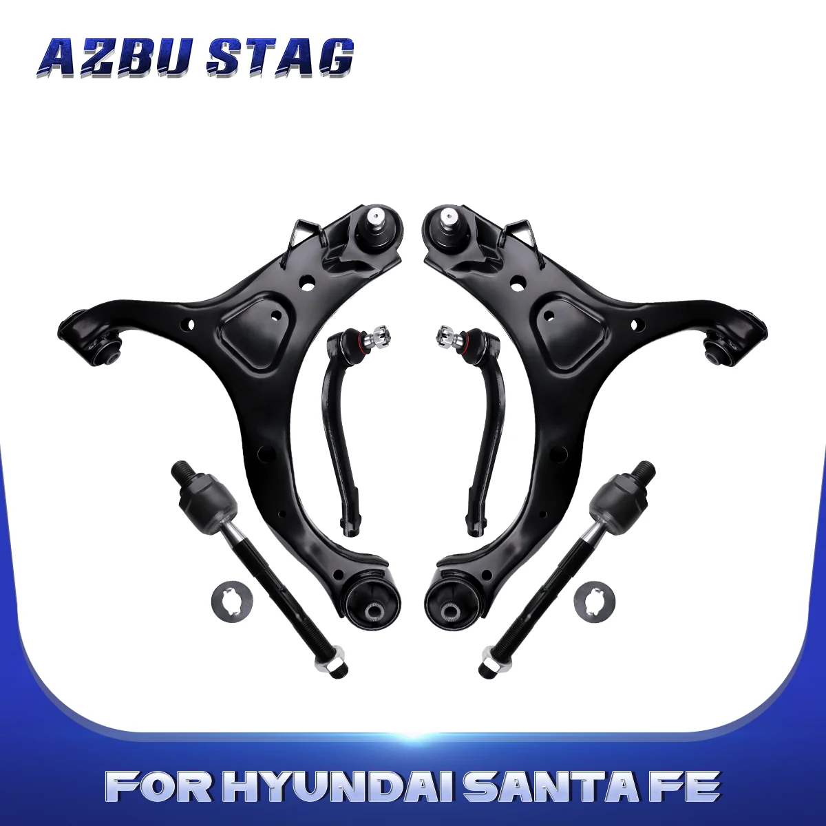 AzbuStag 6Pcs Front Lower Left Right Control Arm Tie Rod for Hyundai Santa Fe Kia Sorento 2007 2008 2009 2010 2011 2012 2013
AzbuStag 6Pcs Front Lower Left Right Control Arm Tie Rod for Hyundai Santa Fe Kia Sorento 2007 2008 2009 2010 2011 2012 2013