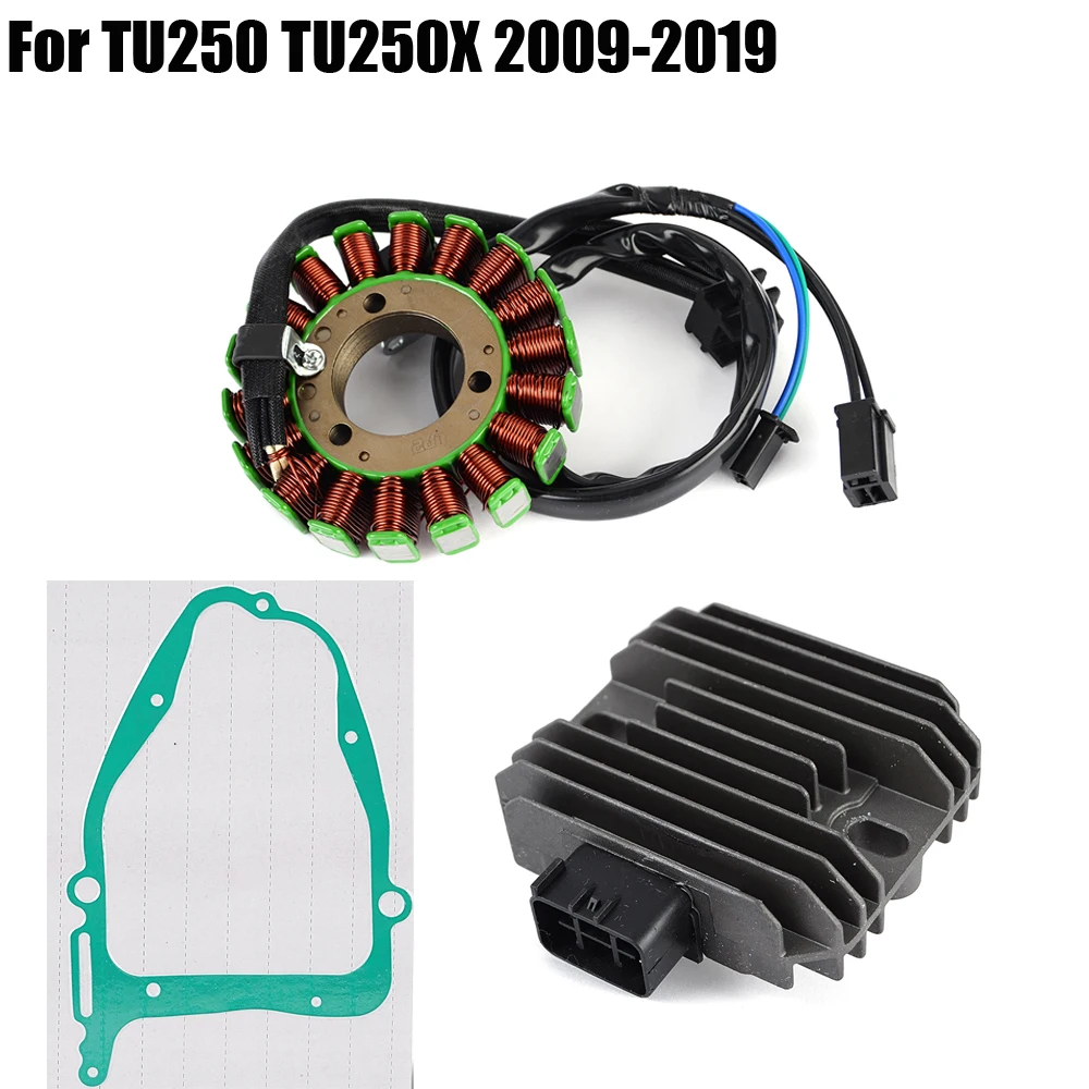 Stator Coil + Regulator Rectifier + Gasket For Suzuki TU250 TU250X 2009 2010 2011 2012 2013 2014 2015 2016 2017 2018 2019
Stator Coil + Regulator Rectifier + Gasket For Suzuki TU250 TU250X 2009 2010 2011 2012 2013 2014 2015 2016 2017 2018 2019