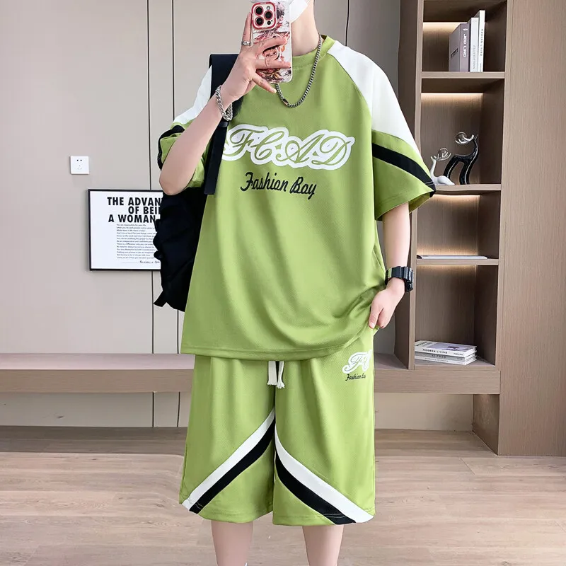 New 2025 Summer Short Sleeve T-Shirts & Shorts Men's Sets Youth Streetwear Casual Tops Tees & Knee-Length Pants 2-Piece Clothing
New 2025 Summer Short Sleeve T-Shirts & Shorts Men's Sets Youth Streetwear Casual Tops Tees & Knee-Length Pants 2-Piece Clothing