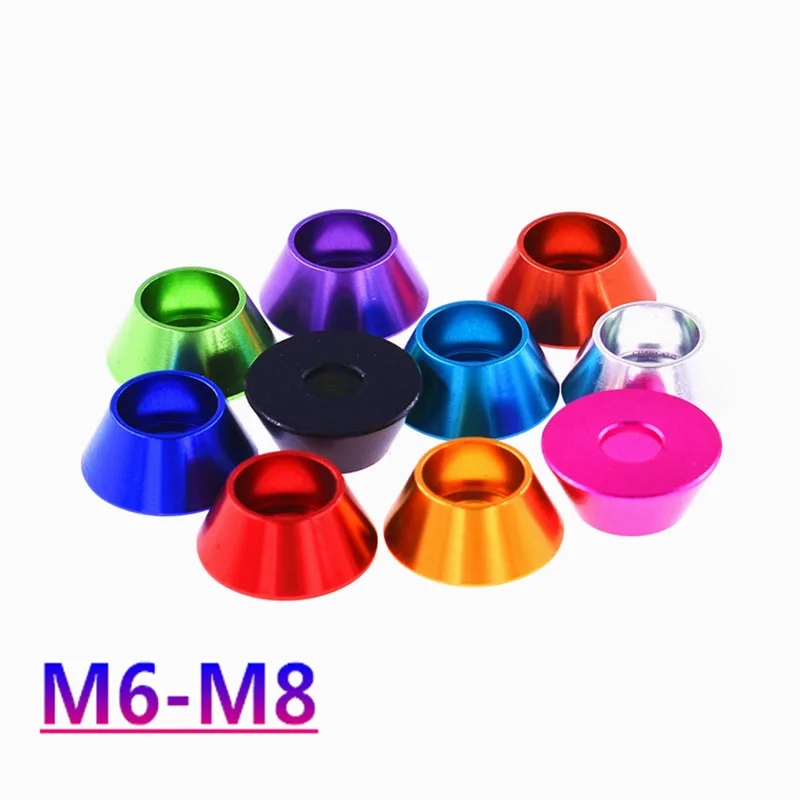 1Pcs OD 17.9mm M6 M8 Aluminum Anodized Colorful Countersunk Umbrella Flat Head Screw Concave Conical Decorative Groove Washer
1Pcs OD 17.9mm M6 M8 Aluminum Anodized Colorful Countersunk Umbrella Flat Head Screw Concave Conical Decorative Groove Washer