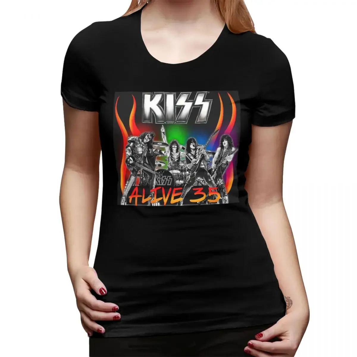 Heavy Metal Rock Music Band Kiss T-Shirt for Women O-Neck Streetwear T Shirts Women's Tees Short Summer Clothes Tops
Heavy Metal Rock Music Band Kiss T-Shirt for Women O-Neck Streetwear T Shirts Women's Tees Short Summer Clothes Tops