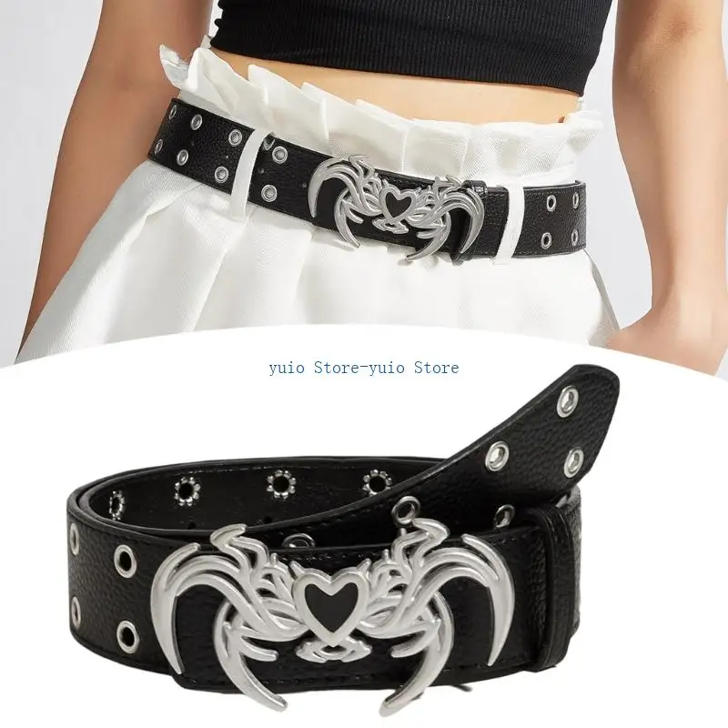 X7XB Fashion Double Row Belt HipHop Waiststrap PU Leather Spiders Buckles Waistband
X7XB Fashion Double Row Belt HipHop Waiststrap PU Leather Spiders Buckles Waistband