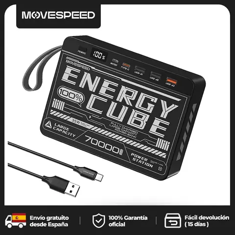 Movespeed Z70SE Power Bank 70000mh Power Station PD Fast Charging Powerbank External Battery Charger for Camping Outdoor