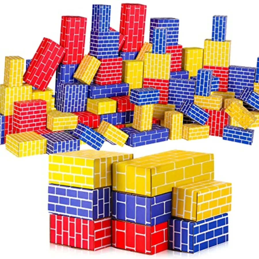 ' building game: thick cardboard bricks in assorted shapes natural kraft color eco-friendly and durable for stacking and preten
' building game: thick cardboard bricks in assorted shapes natural kraft color eco-friendly and durable for stacking and preten